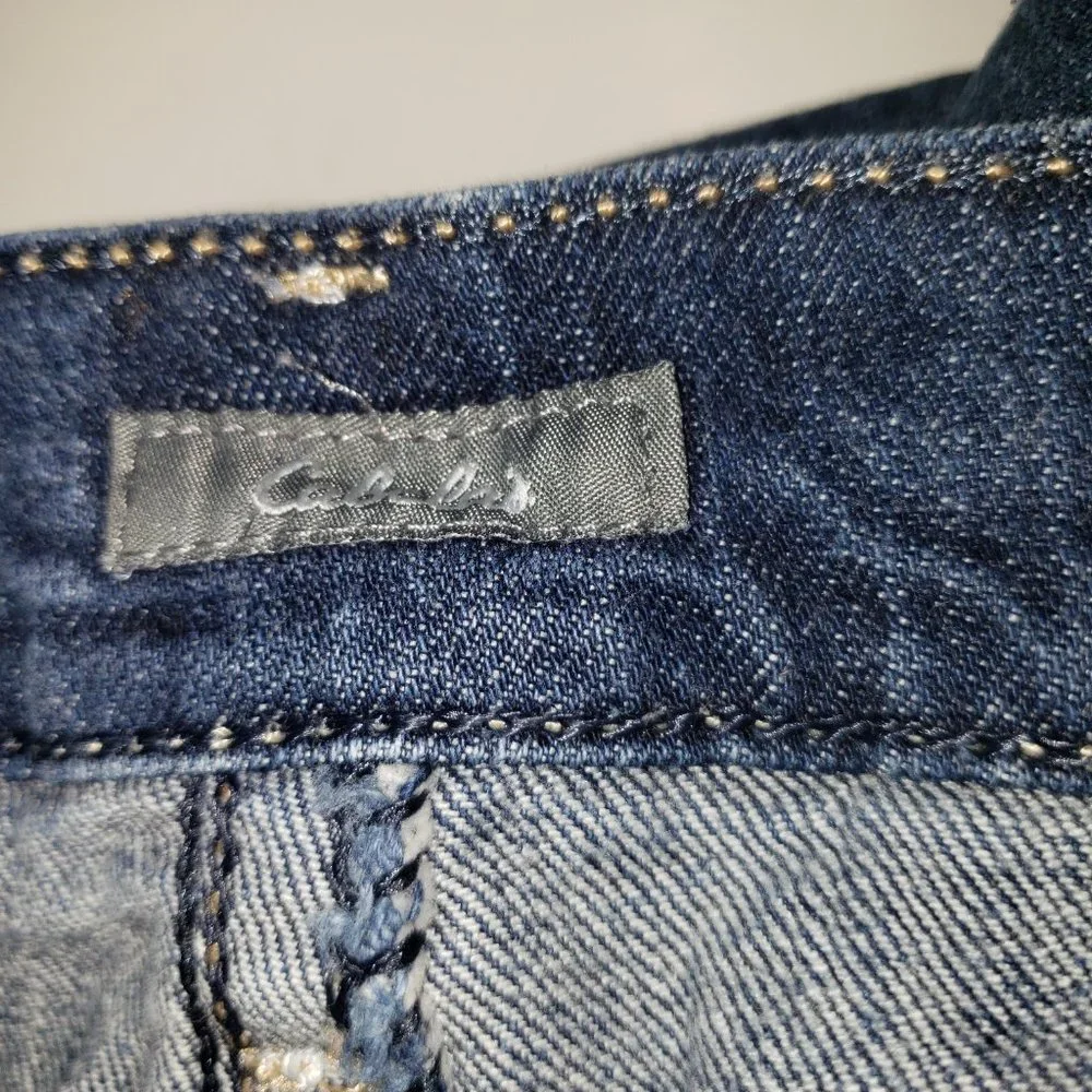 Cabelas 16 Regular Stretch Straight Leg Denim Jeans Dark Wash Blue 16R - Picture 7 of 9